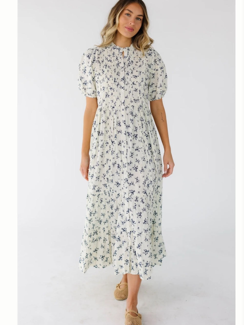 Citrus Flower Fields Maxi Dress